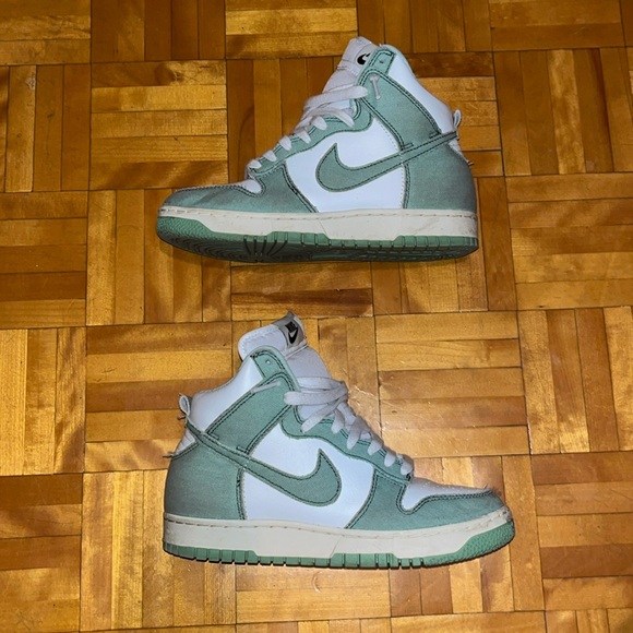 Nike Dunk High green denim - Picture 2 of 5
